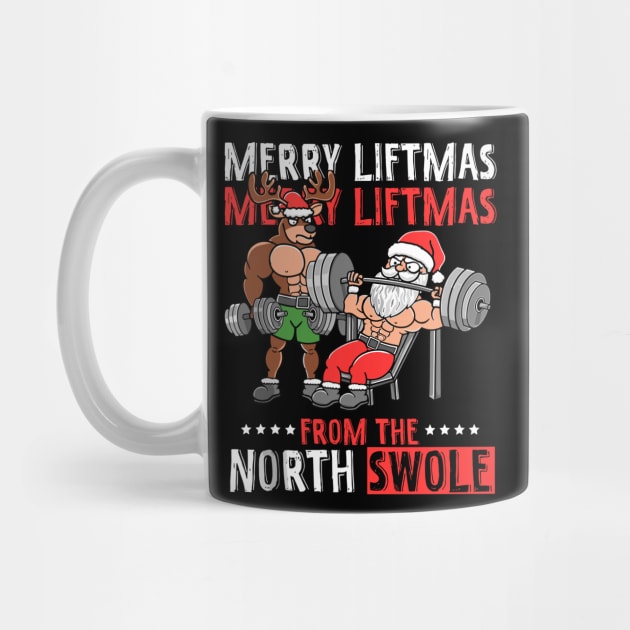 Merry Liftmas From North Swole Muscle Santa Weightlifting by rhazi mode plagget